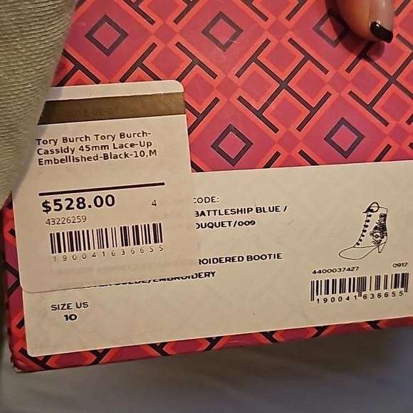 Tory Burch Cassidy embroidered ankle boots 10 - Picture 7 of 7